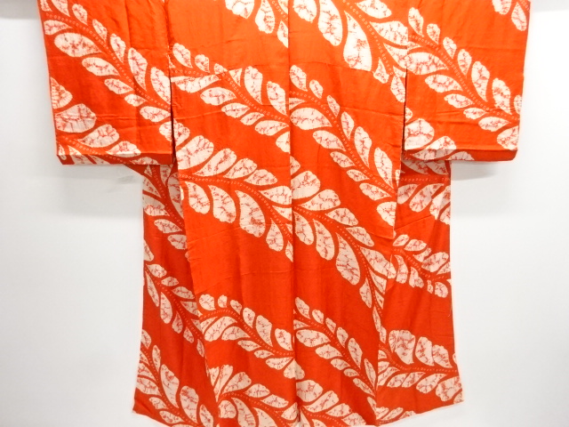 JAPANESE KIMONO / ANTIQUE JUBAN / SILK / SHIBORI / ABSTRACT WISTERIA